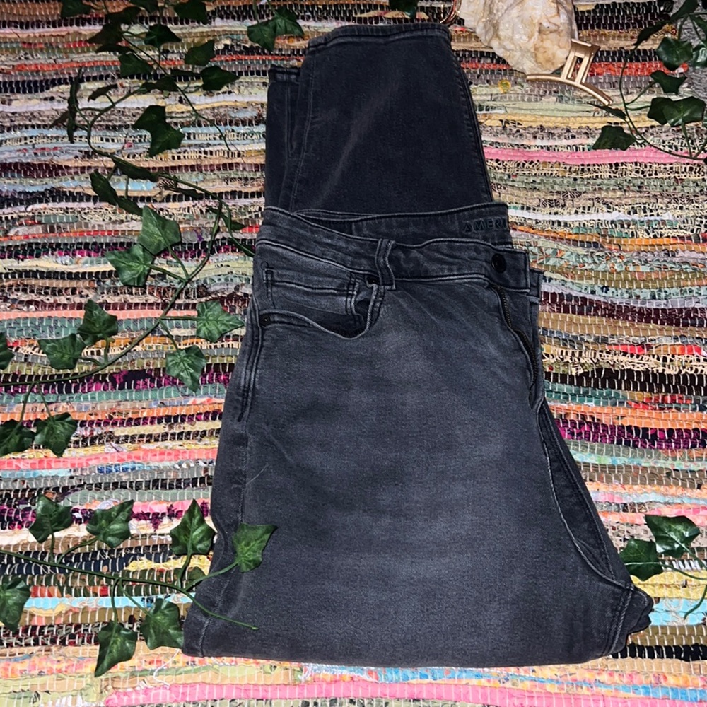 Dark Gray, American Eagle Outfitters Jeans. Size 16 only worn twice. - Picture 1 of 3